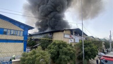 آتشسوزی در کارخانه پلاستیک شهرک صنعتی پرند