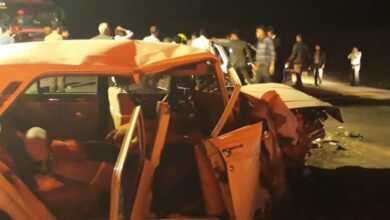 برخورد مینیبوس و دو دستگاه پراید در نکا ۱۴ مصدوم برجای گذاشت