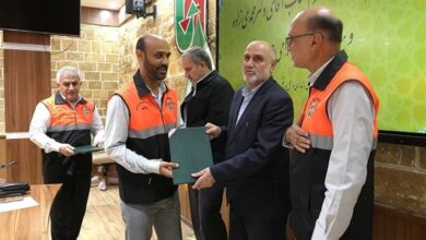 تجلیل از خادمان زائران اربعین حسینی راهداری و حملونقل جادهای استان بوشهر + تصویر