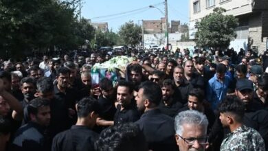 تشییع پیکر شهید حادثه تروریستی تفتان در کلاله/ پیکر شهید میرشکاری در گلزار شهدا آرام گرفت + تصاویر