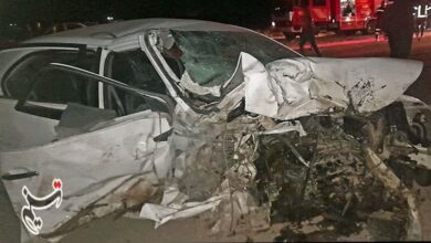 تصادف میان مینیبوس و پژو ۱۳ مصدوم بهجا گذاشت