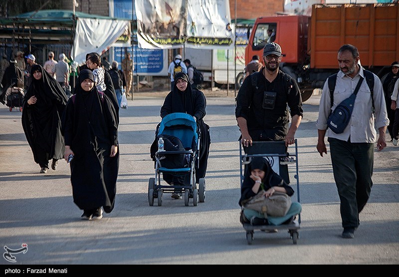 تصاویر هوایی از وضعیت مرز شلمچه/ گزارش خبرنگار تسنیم از آخرین وضعیت تردد زائران + فیلم