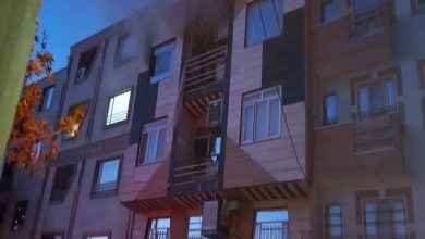 آتشسوزی در یک مجتمع مسکونی ۵ طبقه در بروجرد