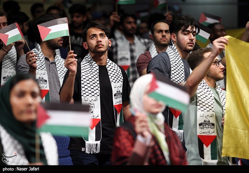 اجتماع دانشجویان بین الملل دانشگاههای علوم پزشکی تهران در حمایت از غزه