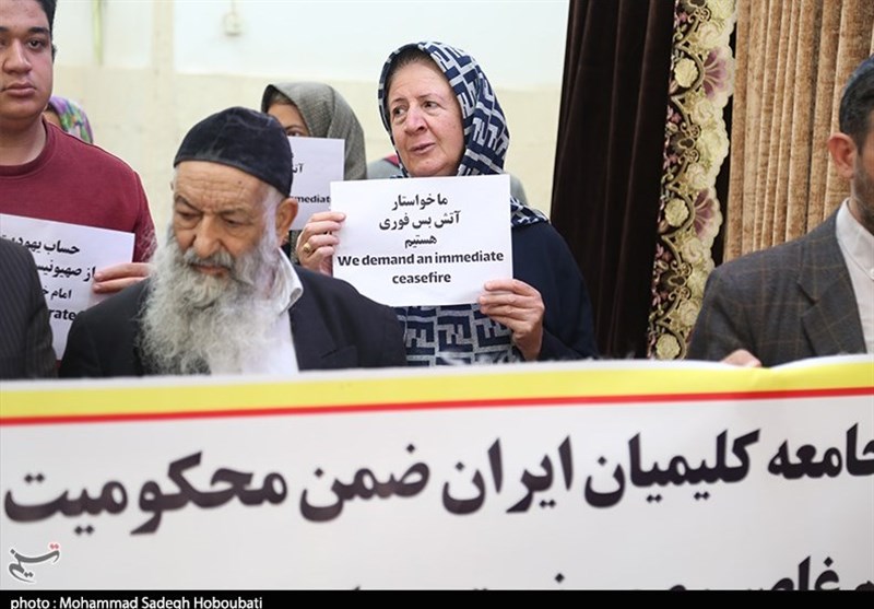 اعلام برائت یهودیان یزد از اسرائیلیها/ جنایات صهیونیستها محکوم است + تصاویر