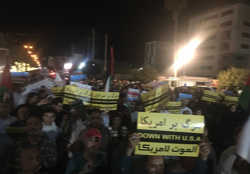 تجمع بوشهریها در محکومیت جنایت صهیونیستها/ طنین فریاد مرگ بر اسرائیل + فیلم و تصاویر