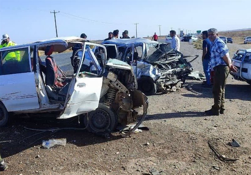 تصادف خونین در محور تربتجام به تایباد با ۲ کشته و ۷ مجروح