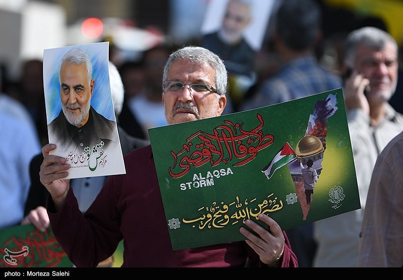 خروش مردم کاشان در محکومیت جنایات رژیم صهیونیستی/ غریو ” مرگ بر اسرائیل” طنینانداز شد