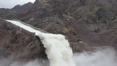 دریچههای سد گاران کردستان برای کنترل سیلاب احتمالی باز شد