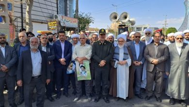 محکومیت جنایات اسرائیل در شهرستانهای خراسان رضوی/ شیعه و سنی راهپیمایی کردند + تصاویر