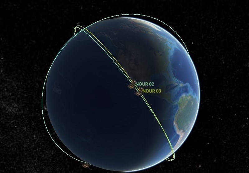 ملاقات ماهوارههای نور۲ و نور۳ در فضا