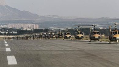 پرواز همزمان ۲۰۰ فروند بالگرد هوانیروز ارتش برای نخستین بار در غرب آسیا