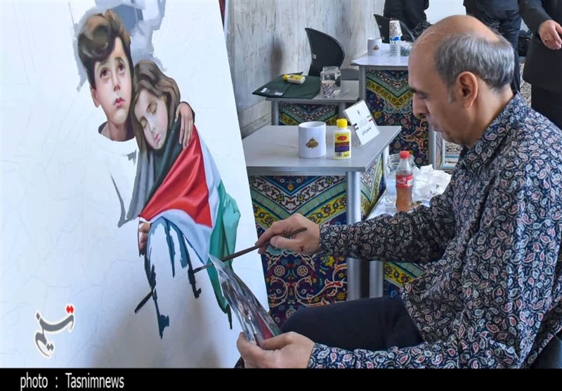 آغاز رویداد هنری «منالقدس الیالقدس» در حرم مطهر رضوی + تصویر