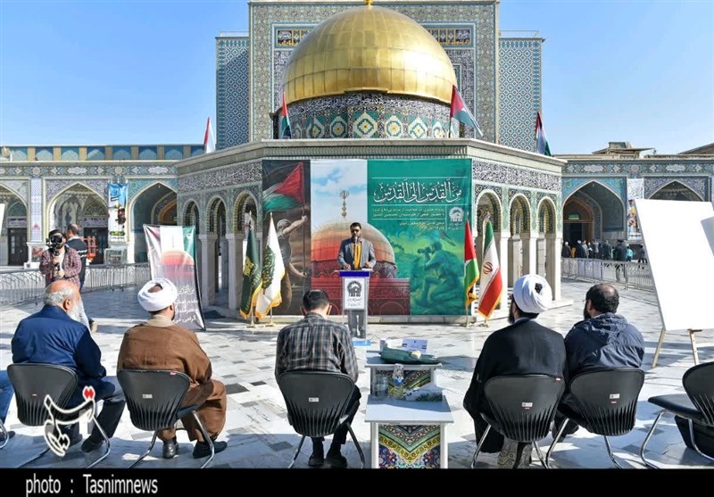 آغاز رویداد هنری «منالقدس الیالقدس» در حرم مطهر رضوی + تصویر