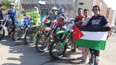 برگزاری همایش موتورسواری و دوچرخهسواری با هدف اعلام همبستگی غزه+ تصاویر