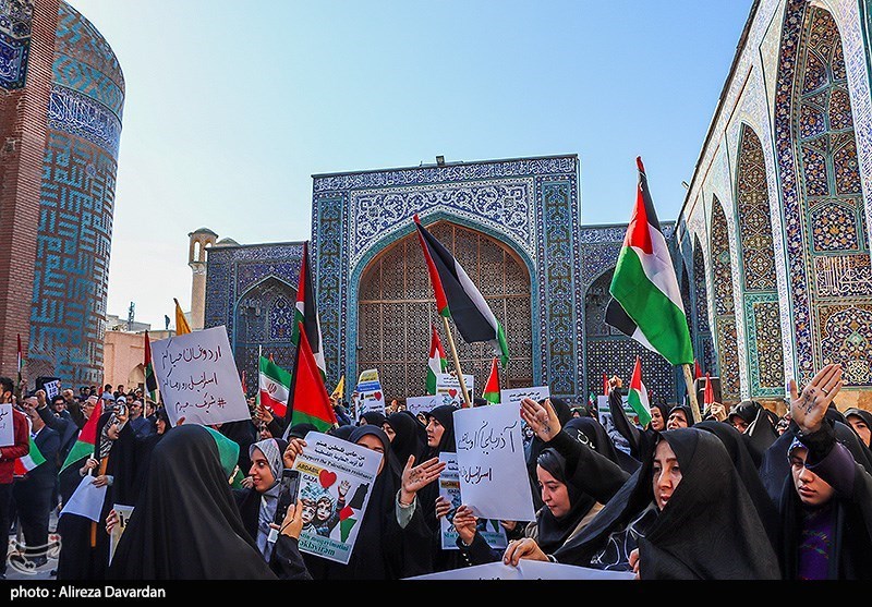 تجمع اردبیلیها در محکومیت اسرائیل/ آذربایجان سوخت هواپیماهای اسراِئیل را تأمین نکند + تصاویر