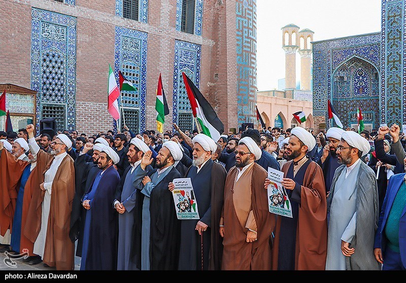 تجمع اردبیلیها در محکومیت اسرائیل/ آذربایجان سوخت هواپیماهای اسراِئیل را تأمین نکند + تصاویر