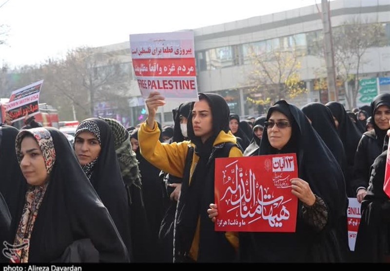 تجمع اردبیلیها در محکومیت اسرائیل/ آذربایجان سوخت هواپیماهای اسراِئیل را تأمین نکند + تصاویر