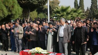 تشییع و خاکسپاری پدر شهیدان جاننثاری در اصفهان + تصاویر