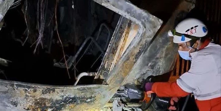 تصادف 3 تریلی و آتشسوزی مرگبار در کرمان