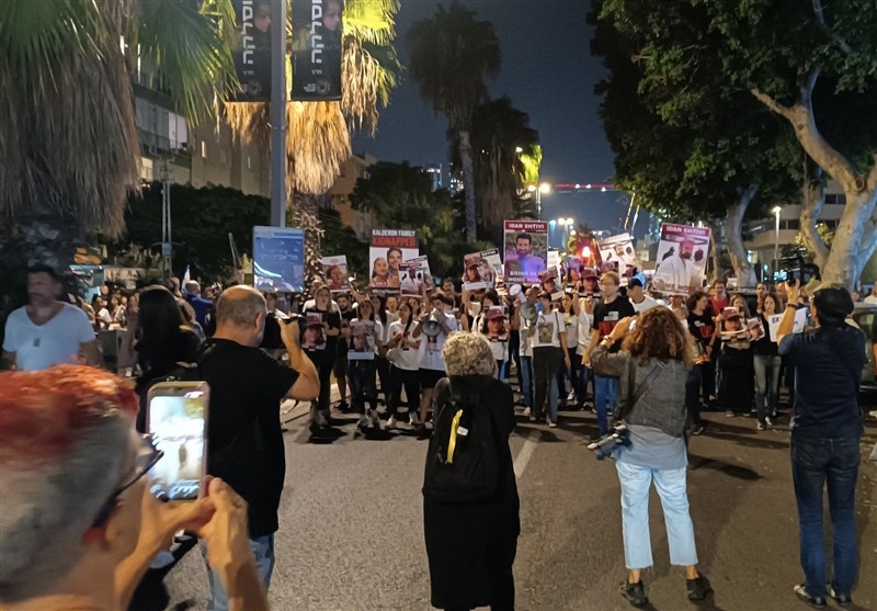 تلآویو بار دیگر شاهد تظاهرات گسترده علیه نتانیاهو است + فیلم