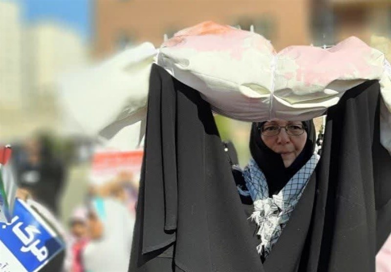 راهپیمایی مردم در شهرستانهای استان تهران برای حمایت از کودکان فلسطینی + فیلم