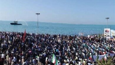 طنین فریاد مرگ بر آمریکا از کنار خلیج فارس/ بوشهریها بار دیگر جنایات اسرائیل را محکوم کردند