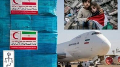 قدردانی هلال احمر از کمکهای قضات و کارکنان دیوان عالی به مردم فلسطین