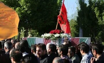 مراسم تشییع شهید فراجا «محمدرضا کوشکی» در کرمانشاه برگزار شد