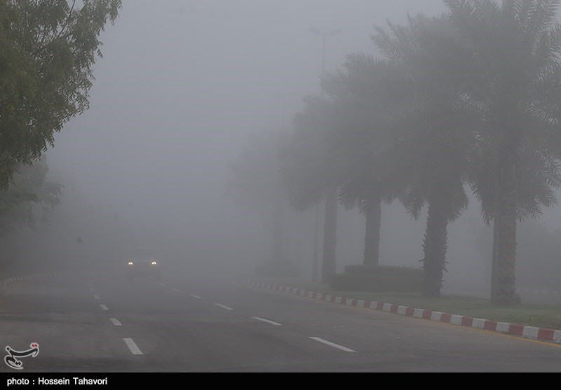 مه غلیظ دید افقی سراوان را به ۱۵۰ متر کاهش داد