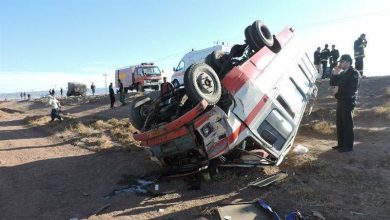 واژگونی مینیبوس در شهرک صنعتی علویجه اصفهان ۲ فوتی و ۱۸ مصدوم داشت