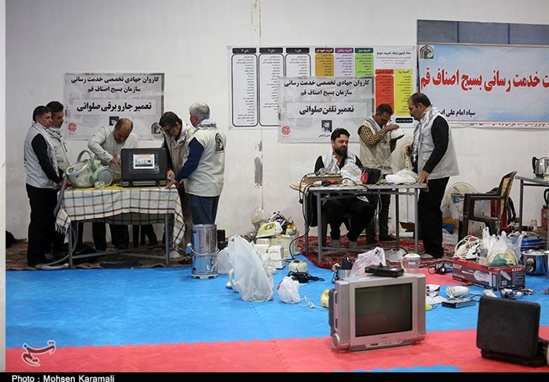 کاروان جهادی خدمترسانی بسیج اصناف قم به مردم مناطق کم برخوردار