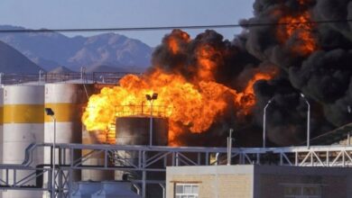 آتش سوزی مینی پالایشگاه برای مردم مشکل تنفسی ایجاد نمیکند