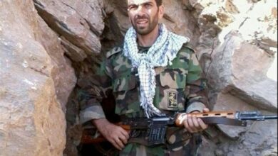 تشییع شهید مدافع حرم در بوئین زهرا/ پیکر شهید چگینی در زادگاهش آرام گرفت