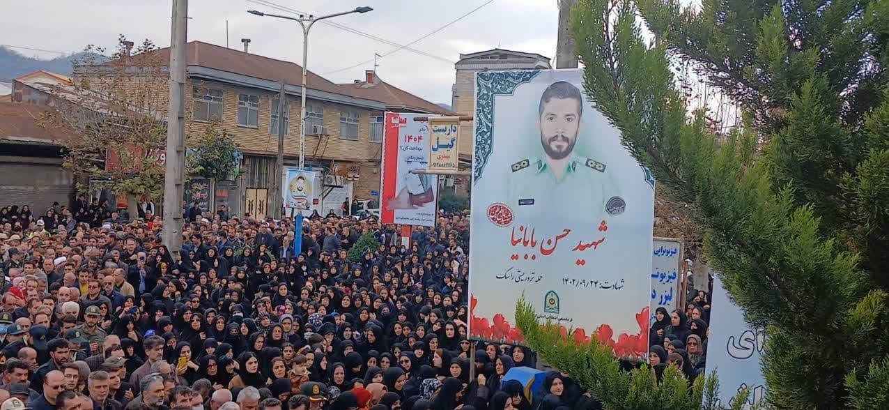 حزن و اندوه گیلانیها در تشییع شهید حمله تروریستی راسک + فیلم و تصاویر