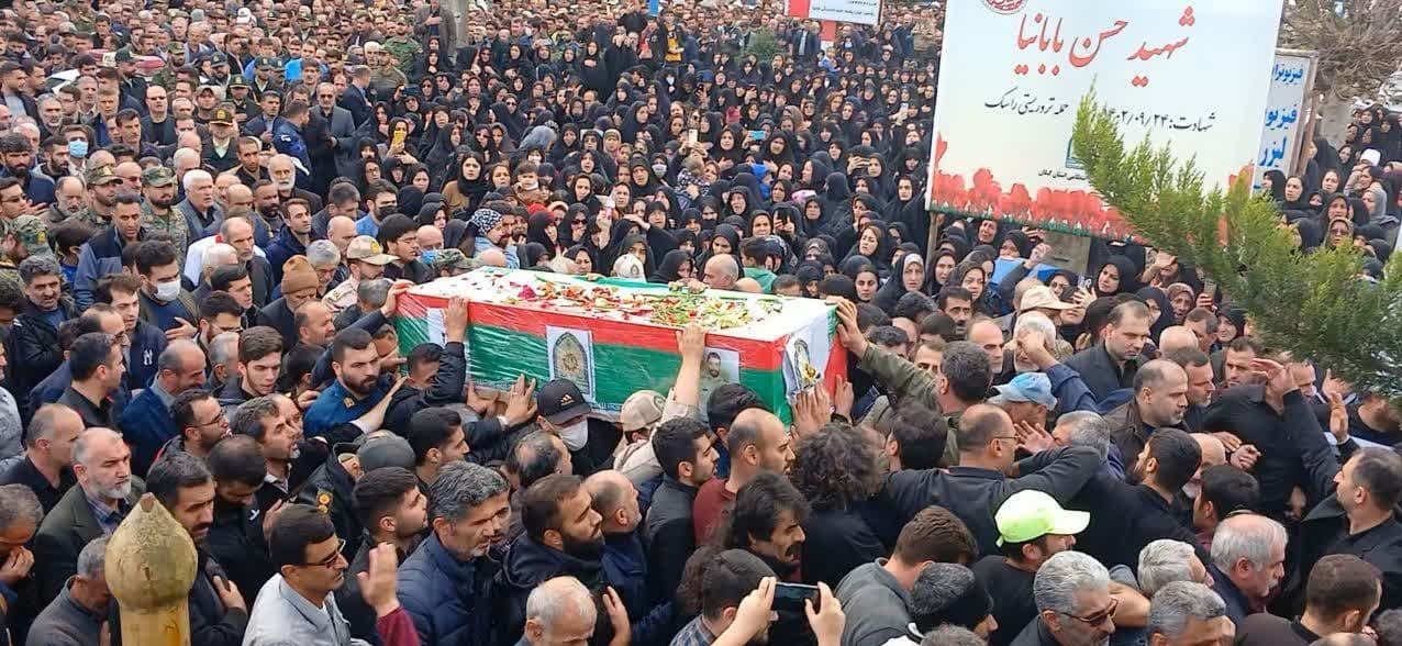 حزن و اندوه گیلانیها در تشییع شهید حمله تروریستی راسک + فیلم و تصاویر
