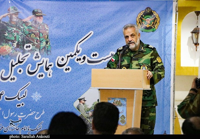 فرمانده قرارگاه جنوب شرق ارتش: آمریکا برای بقای خود از اسرائیل حمایت میکند