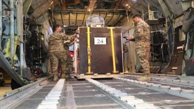 هلیبرن نیروی هوایی اردن در شب کریسمس در غزه