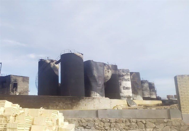 وضعیت پالایشگاه هیدروکربن بیرجند پس از مهار آتشسوزی + تصویر