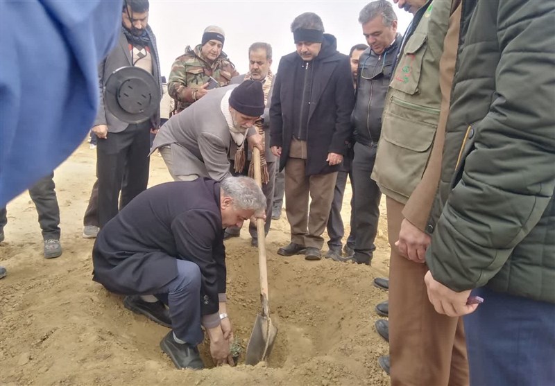 پایان ریزگردهای سرخس با آغاز نهالکاری ۱۵ هکتار از اراضی بیابانی