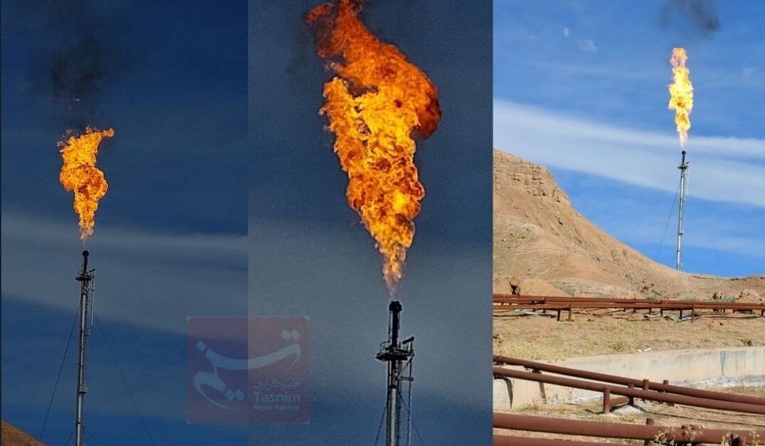 گازسوزی ۱۵ میلیون فوتمکعبی در میدان نفتی دانان+عکس