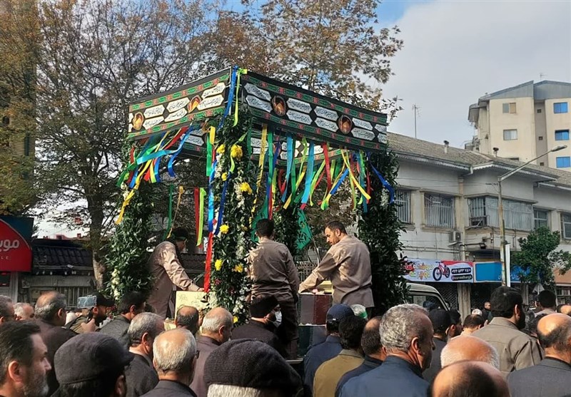 گیلان معطر به عطر لالههای زهرایی شد/ تشییع پیکر مدافع امنیت «حسن بابانیا» در کنار شهدای گمنام + فیلم و تصاویر