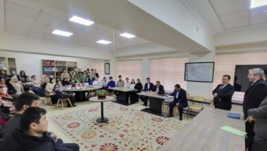 باقری در دانشگاه شرق شناسی تاشکند