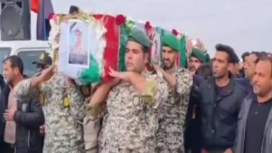 تشییع پیکر سرباز جانباخته حادثه پادگان باغین در رفسنجان