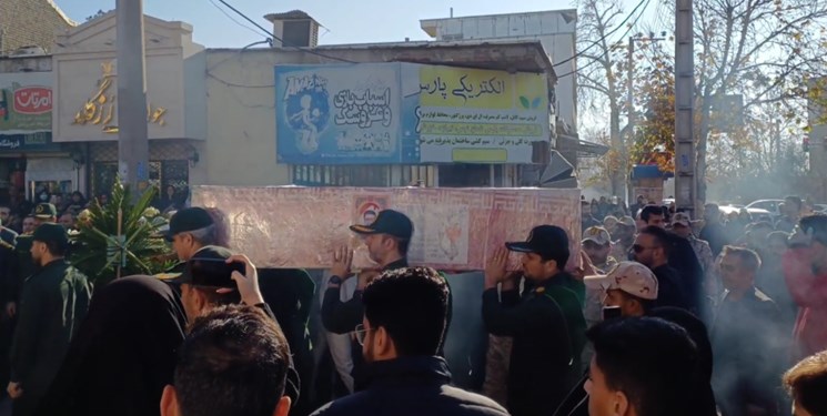 تشییع پیکر شهید جاودانفر در کلاله +فیلم