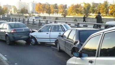 تصادف زنجیرهای 40 خودرو در زنجان با یک کشته