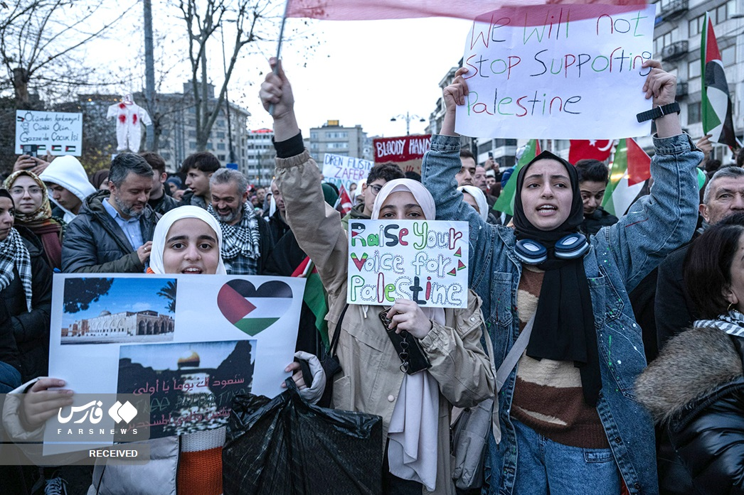 تظاهرات دهها هزار نفری در استانبول در حمایت از غزه