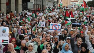 تظاهرات مغربیها در حمایت از یمن و غزه