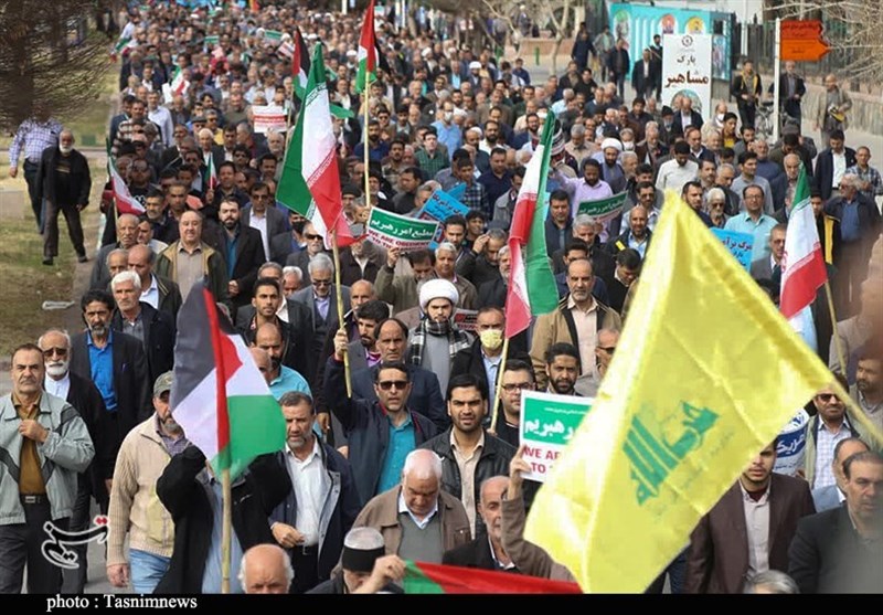 راهپیمایی مردم کرمان در حمایت از مردم مظلوم غزه + تصاویر