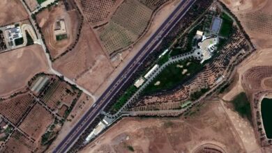 موقعیت مکانی مقر موساد در اربیل که مورد هدف موشکهای سپاه قرار گرفت